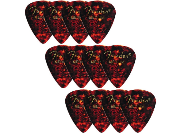 Fender Classic Celluloid Pick Shell M Pack 12